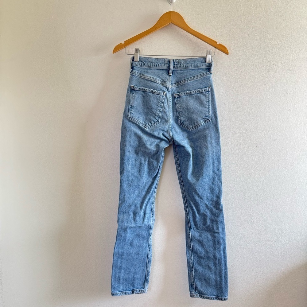 Agolde Riley High Rise Distressed Jeans size 24 - Picture 3 of 9